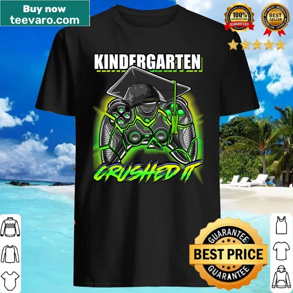 Graduation shirt for boys with video game controller illustration