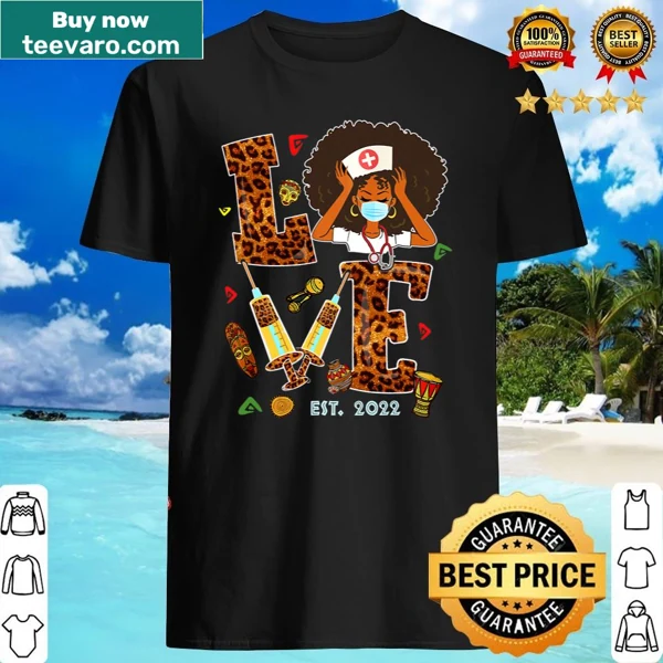 Empowering shirt for Black nurses with graduation text and symbols
