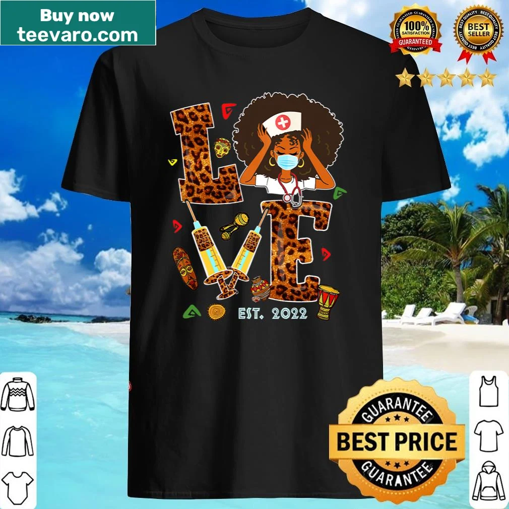 Empowering shirt for Black nurses with graduation text and symbols