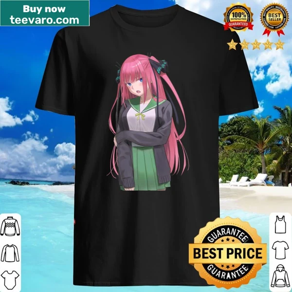Minimalist silhouette shirt inspired by Nakano Nino from gaming culture