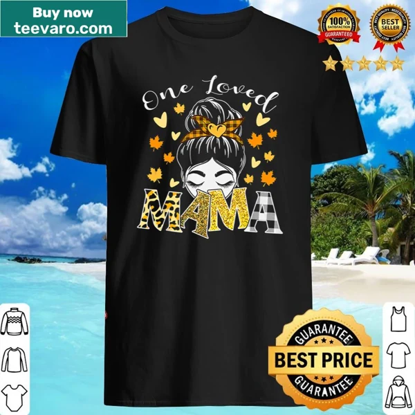Charming Mother's Day shirt with 'One Loved Mama' and illustrations