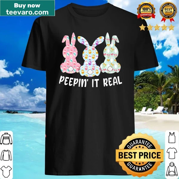 Cute Easter shirt featuring cartoon bunnies and playful design