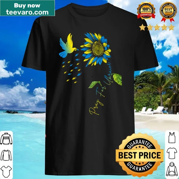 T-shirt with dove and sunflower symbolizing peace in Ukraine