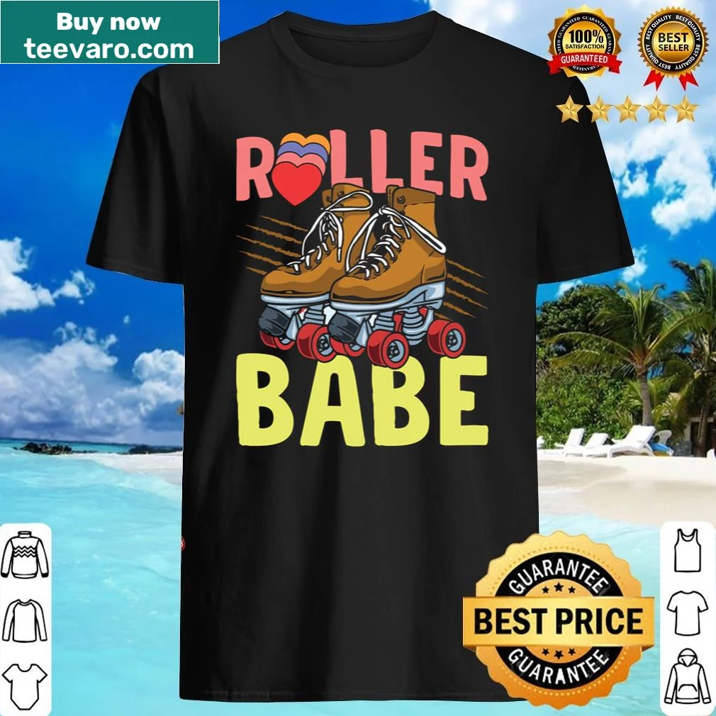 Playful roller skating themed shirt with fun typography
