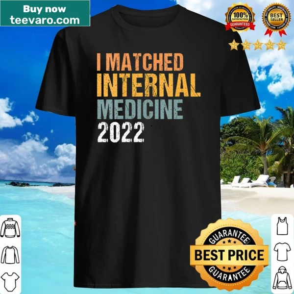 Retro V-neck shirt celebrating Internal Medicine 2022 residency match