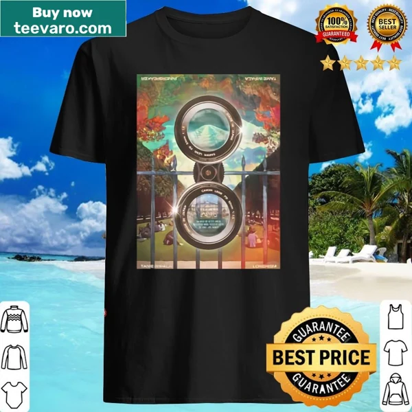Lightweight shirt with minimalist binoculars silhouette design