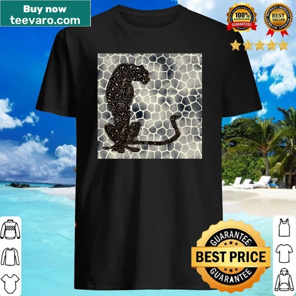 Illustrated cheetah design on a t-shirt, showcasing speed and grace