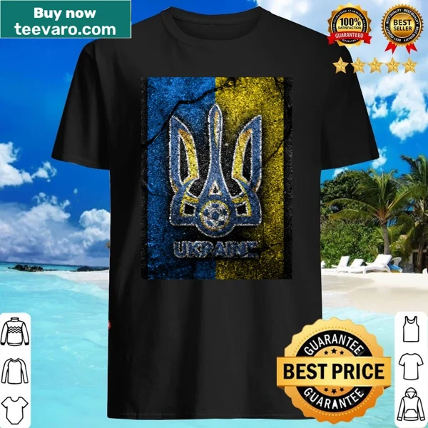 Shirt featuring a simple Ukrainian logo design