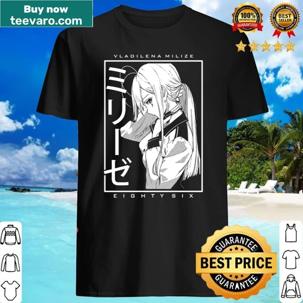 Character-themed shirt with 'Vladilena Milize' text