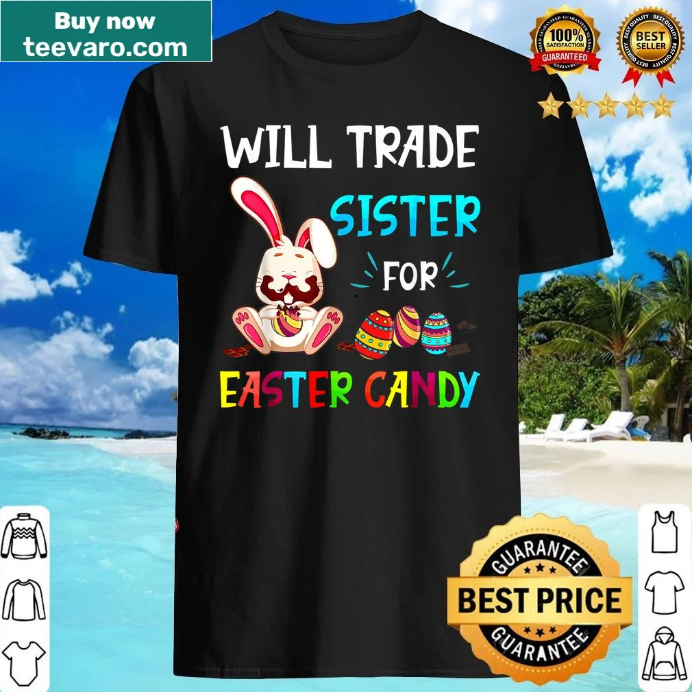 Humorous Easter shirt with candy-themed slogan