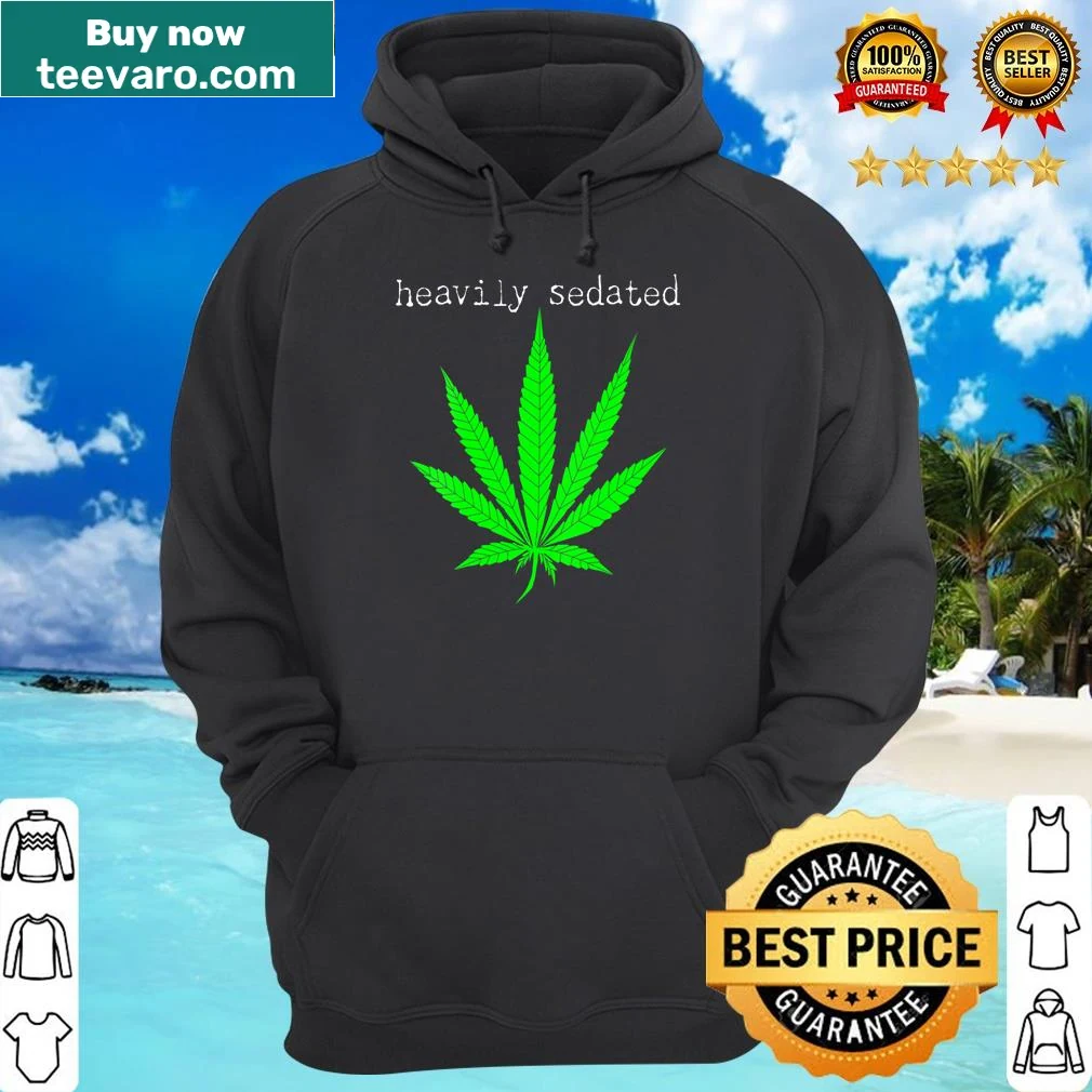 Funny marijuana pun shirt featuring a leaf design — on a hoodie