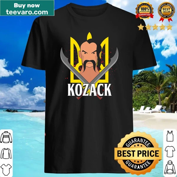 Shirt celebrating Ukrainian culture and heritage with Cossack imagery