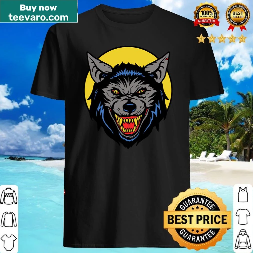 Retro shirt featuring a stylized werewolf graphic