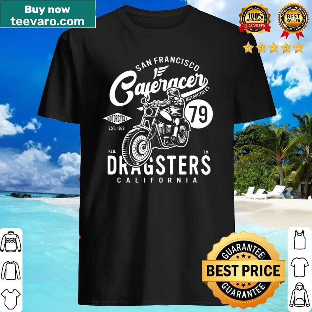 San Francisco caferacer illustration on a casual shirt