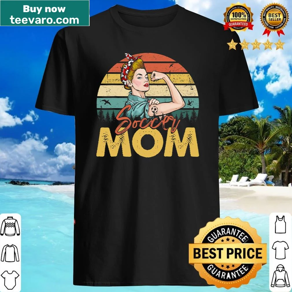 Vintage distressed shirt for soccer moms with funny soccer ball design