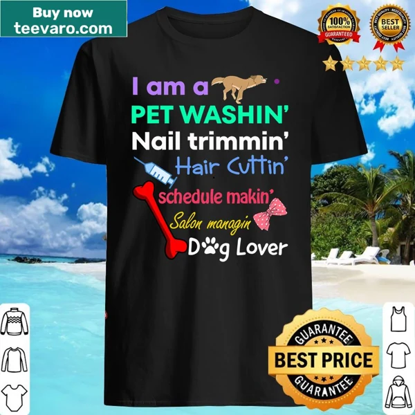 Funny dog groomer shirt with humorous text
