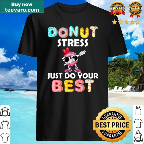 Fun teacher shirt with donut graphic and motivational phrase