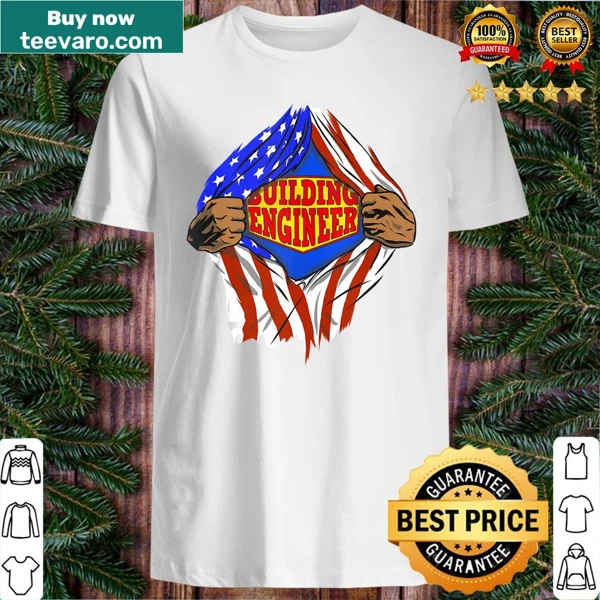 Funny tank top for building engineers with superhero theme