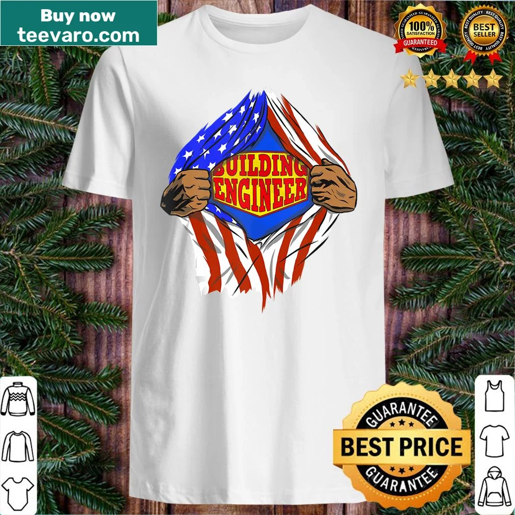 Funny tank top for building engineers with superhero theme