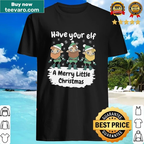 Funny Christmas shirt with playful elf graphic
