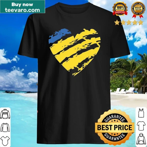 Support Ukraine shirt featuring Ukrainian flag and solidarity message
