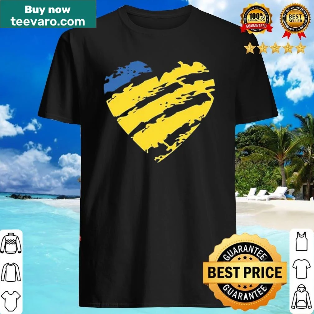Support Ukraine shirt featuring Ukrainian flag and solidarity message