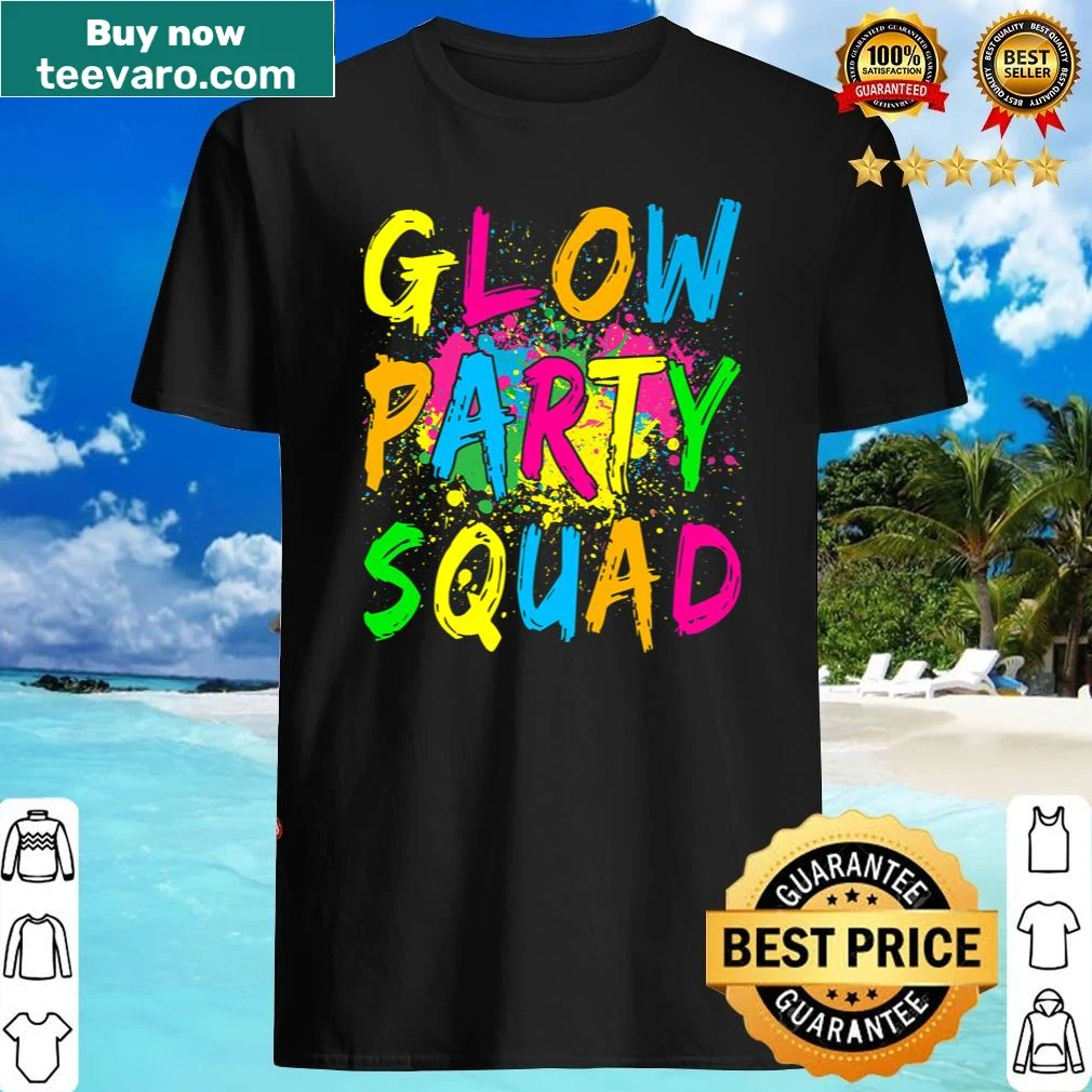 Retro 80s themed glow party t-shirt with fun text