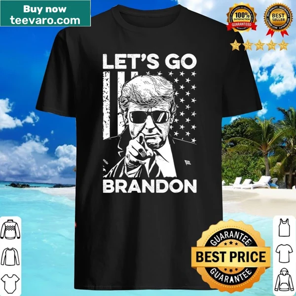 Funny shirt with 'Let's Go Brandon' slogan and USA flag design
