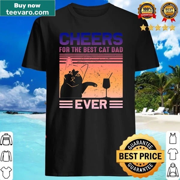 Vintage style Cat Dad shirt with humorous quote