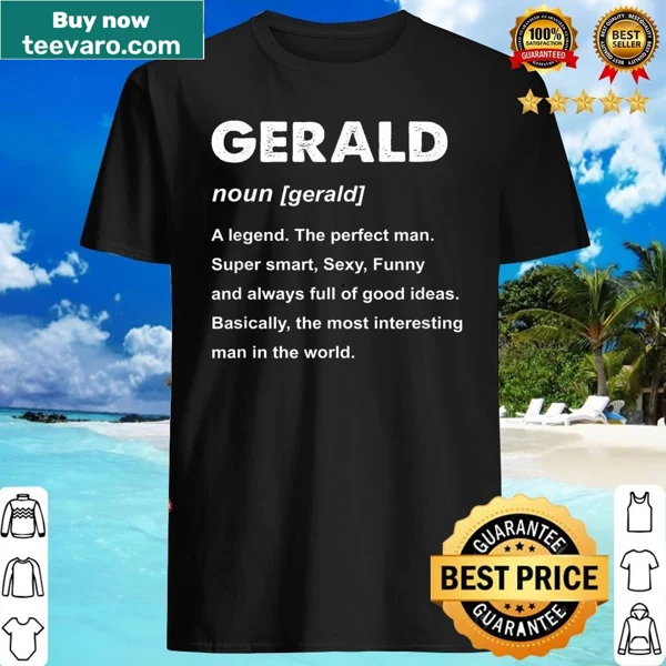 Personalized T-shirt featuring the name Gerald in bold typography