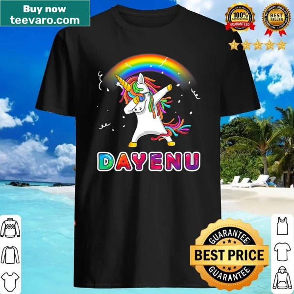 Whimsical kids' shirt featuring a unicorn and Passover theme