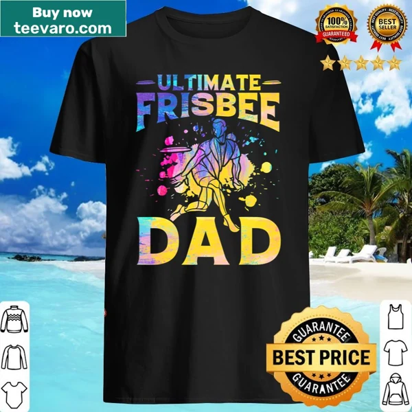 Ultimate Frisbee Dad t-shirt with frisbee graphic and playful text