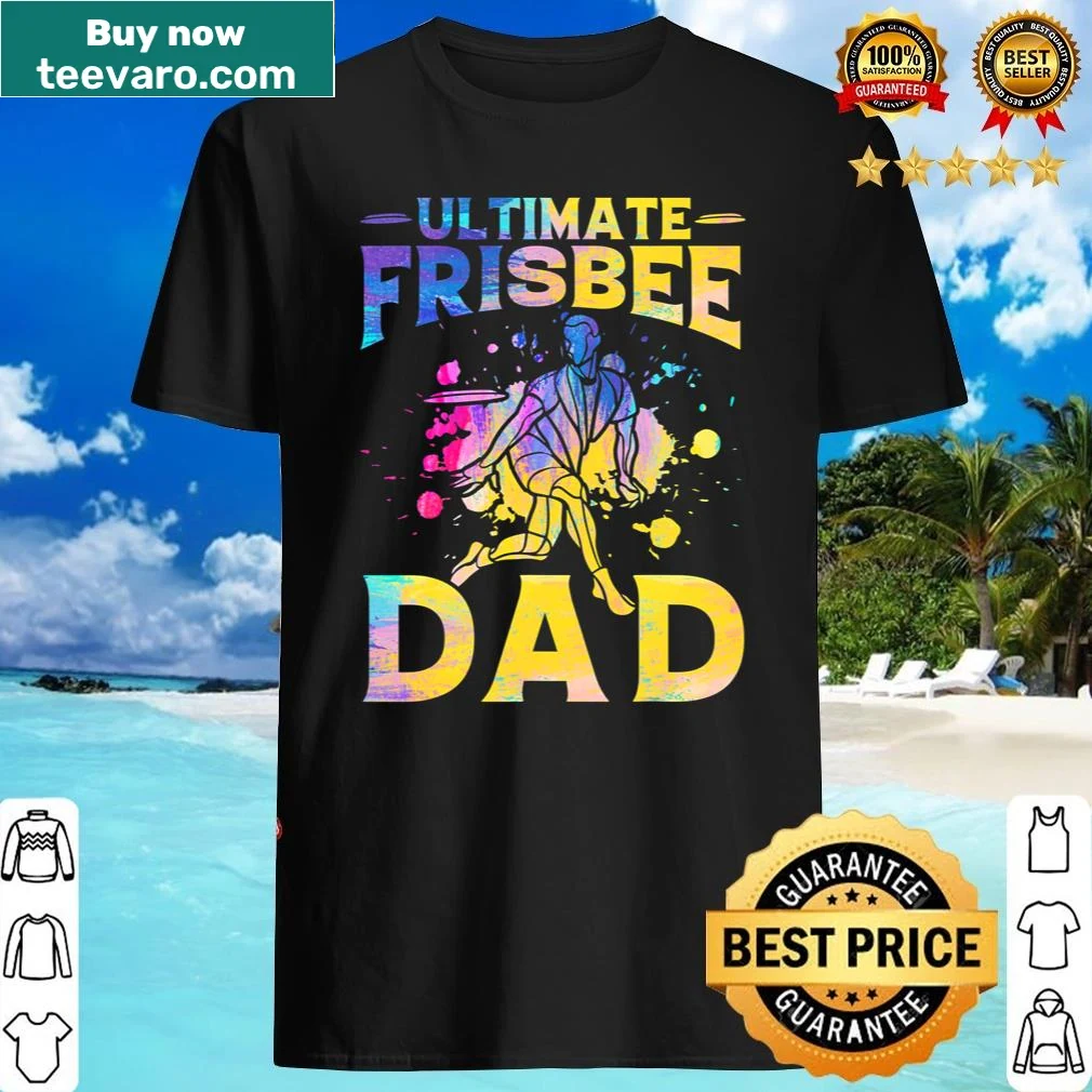 Ultimate Frisbee Dad t-shirt with frisbee graphic and playful text