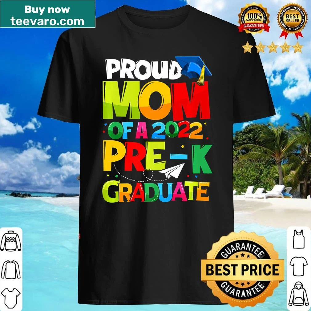 Proud mom t-shirt for 2022 Pre-K graduate with bold typography