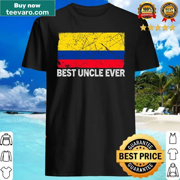 Vintage Colombia flag shirt with 'Best Uncle Ever' text