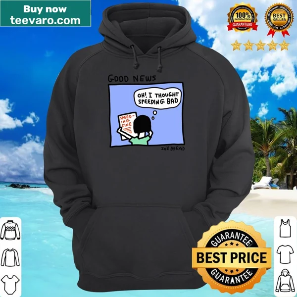 Shirt with playful typography stating 'Speeding A-okay'