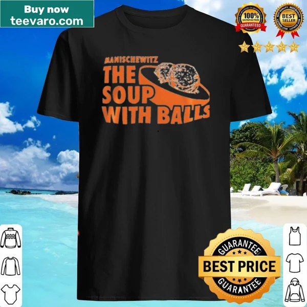 Cartoon graphic shirt with 'The Soup With Balls' phrase