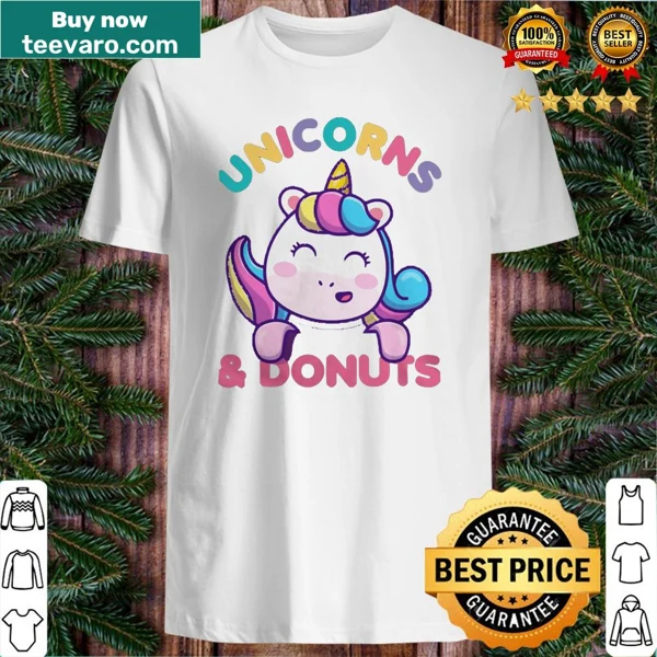 Whimsical unicorn with a donut design on a fun shirt