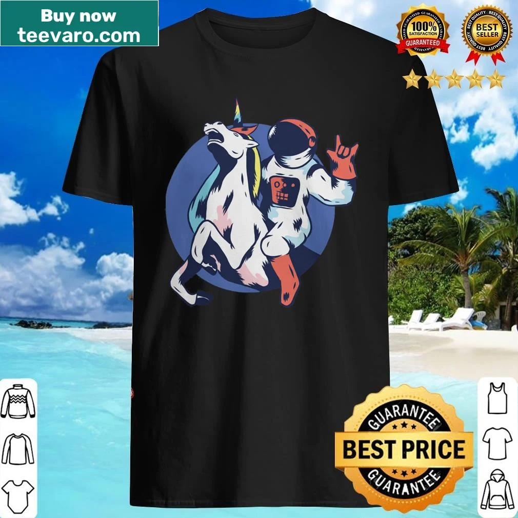 T-shirt featuring an astronaut unicorn design for space enthusiasts