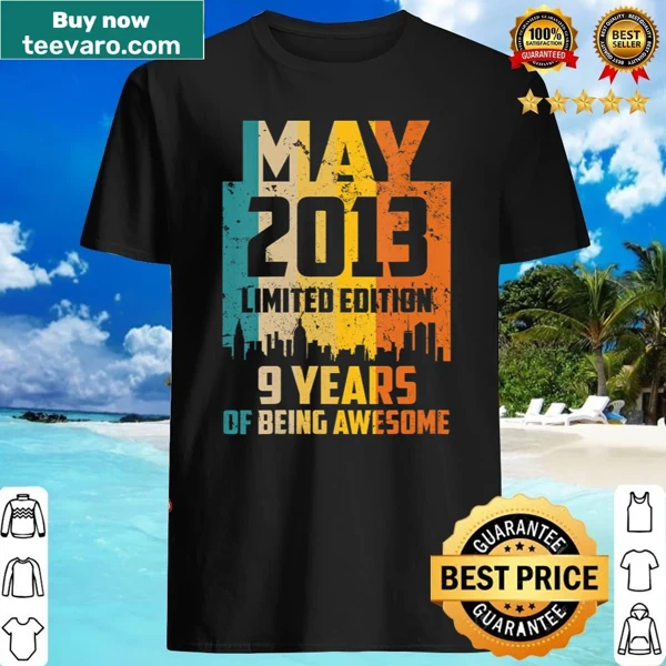 Vintage 9th birthday shirt with May 2013 design