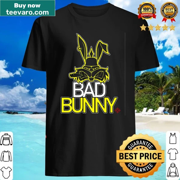 Humorous t-shirt featuring Bad Bunny design for music fans