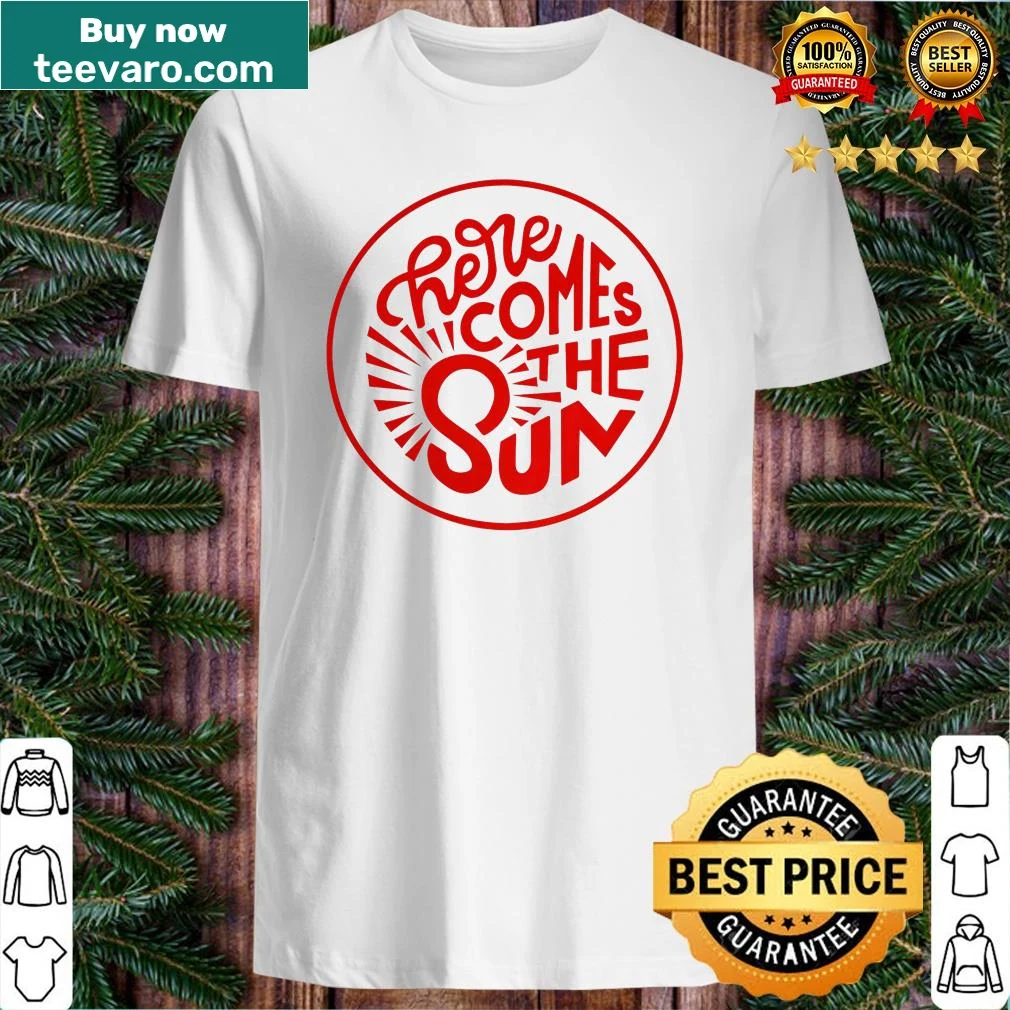 Retro-style beach-themed t-shirt with playful graphics