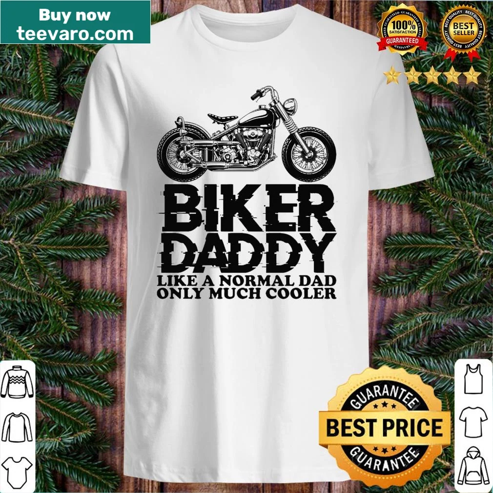 Playful typography shirt for biker dads from daughters