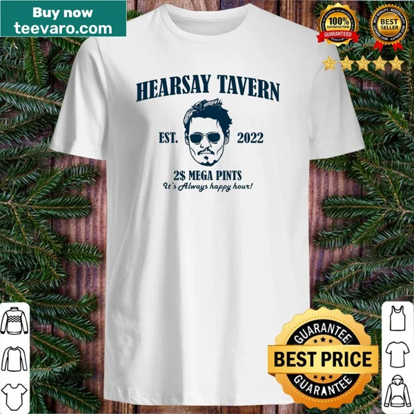 Vintage-style shirt with 'It's Always Happy Hour' and mega pint graphic