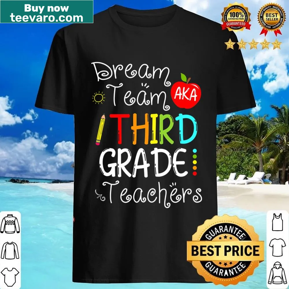 Colorful shirt celebrating 3rd grade teachers for back-to-school.