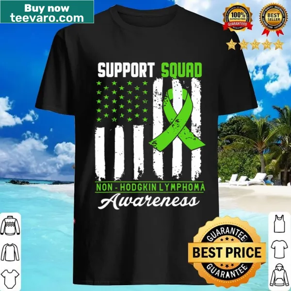 Awareness shirt featuring USA flag for lymphoma support