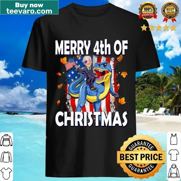 Funny holiday tank top with Merry 4th Of Christmas design