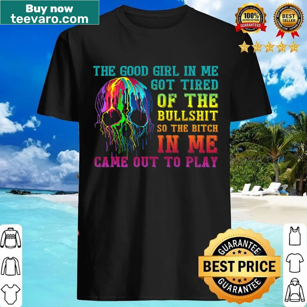 Skull and rose graphic on edgy shirt