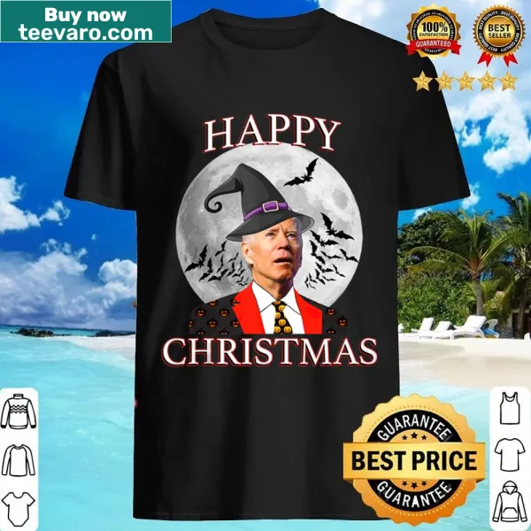 Funny holiday shirt featuring Christmas and Halloween themes