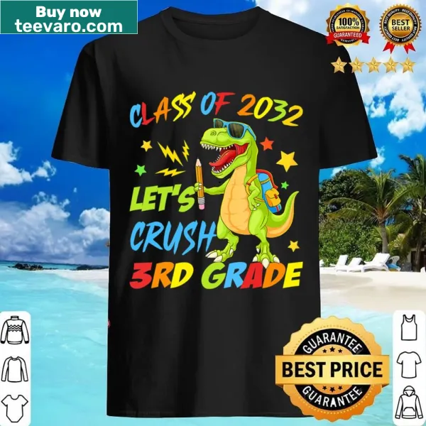 Motivational shirt for boys with 'Let's Crush 3rd Grade' text